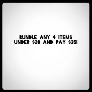 4 (under $20) for $35 Bundle Sale!
